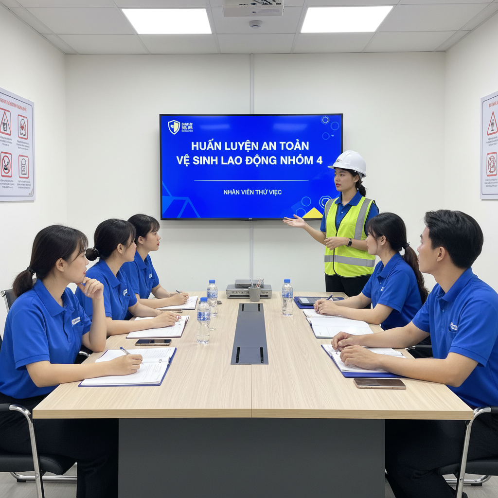 HUẤN LUYỆN AN TOÀN VỆ SINH LAO ĐỘNG NHÓM 4